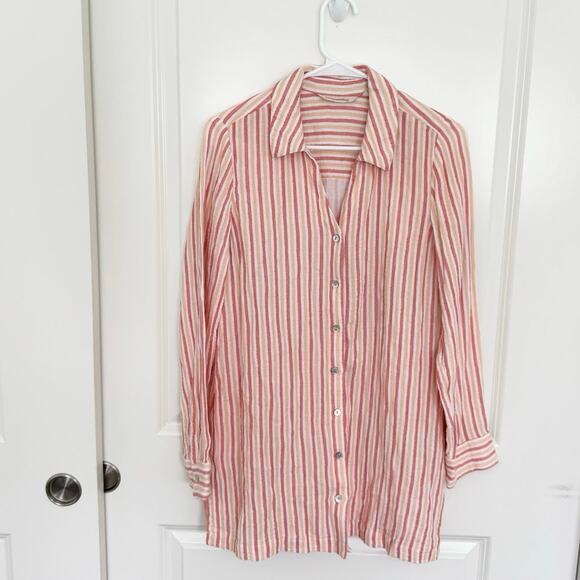 Soft Surroundings Escambia Gauzy Striped Tunic Top Small - Picture 2 of 7